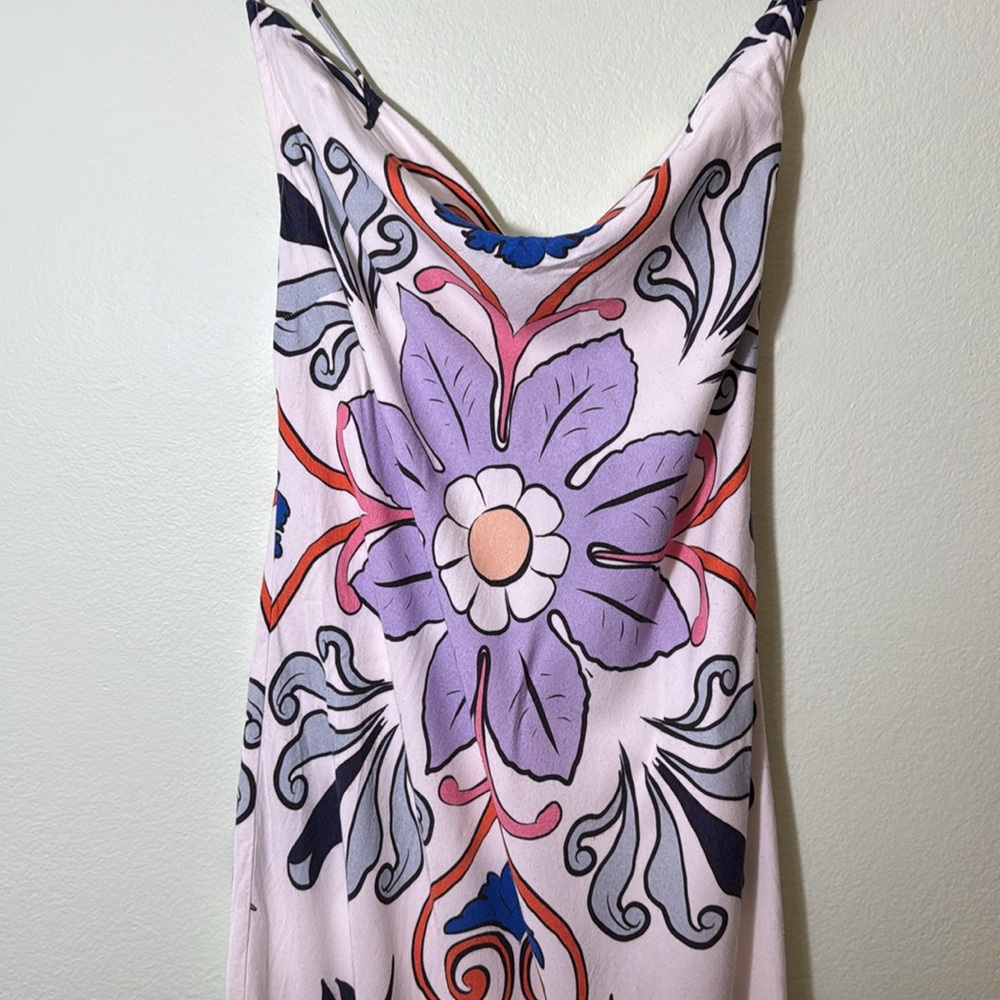 Carolina K slip dress Floral Print Maxi size L - Picture 7 of 15